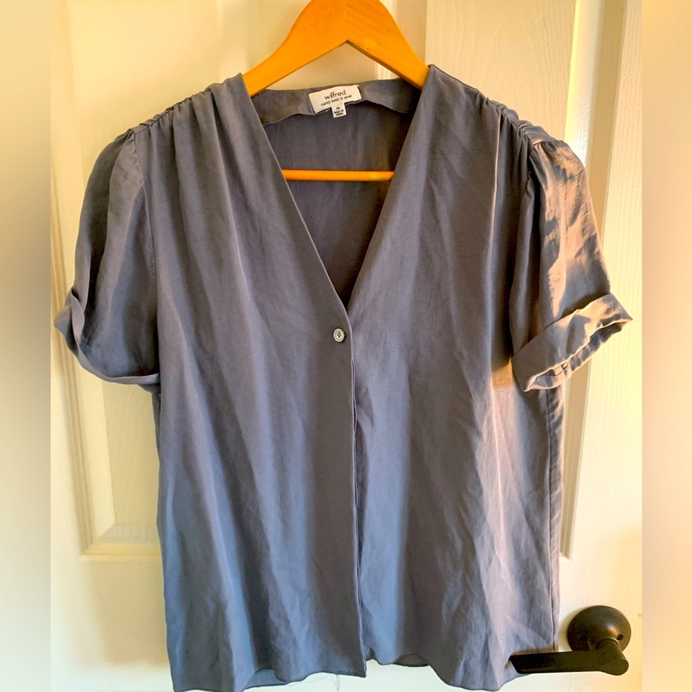 Wilfred half sleeve blouse in grey